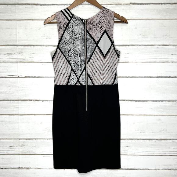 Jack Geometric Snakeskin Print Sheath Mini Dress Size 6 - Picture 2 of 9